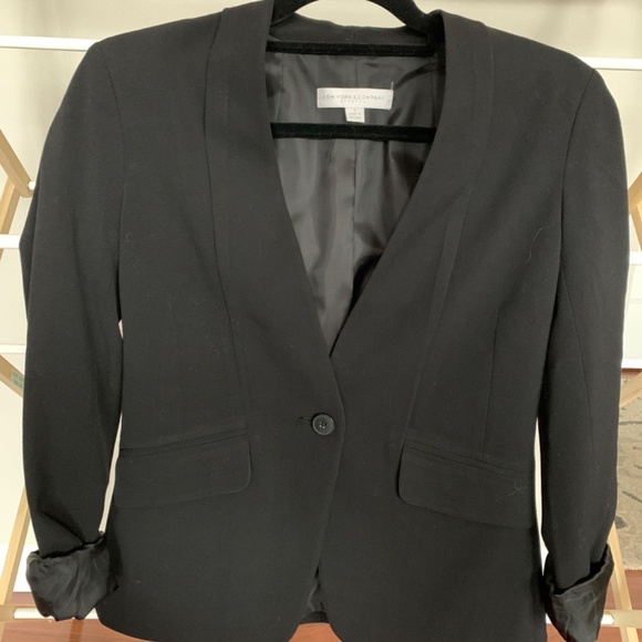 Black tailored one button jacket - Picture 4 of 5